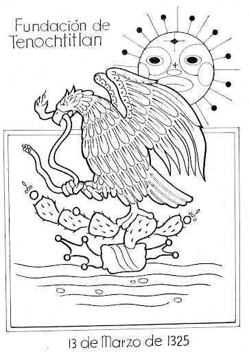 13 de marzo de 1325 – fundación de tenochtitlán para colorear